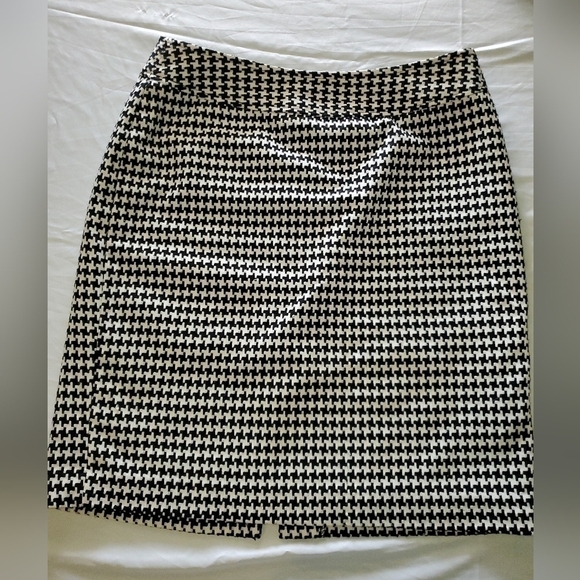 Worthington Houndstooth lined skirt 12 - Picture 1 of 4